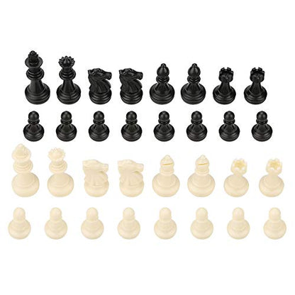 Chess Set,International 32 Standard Chess Pieces Replacement Tournament Chessmen with Kings Queens Castles for Children Teenager Adults
