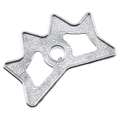 RLECS Billiard Bridge Head Silver Aluminium Alloy Slip-On Moosehead Bridge Head for Billiard Pool Cue Stick
