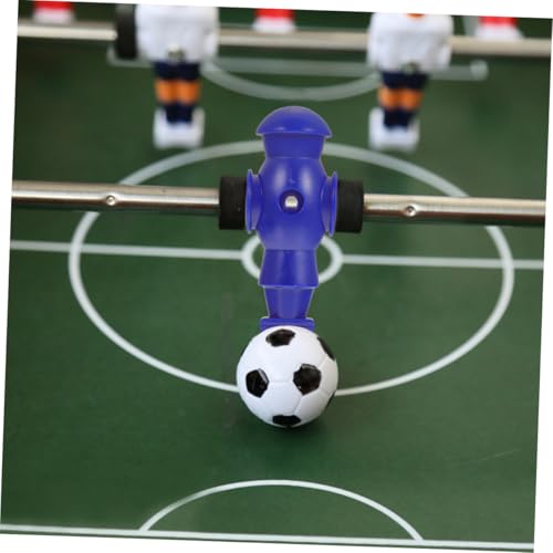 Levemolo 8Pcs Foosball Table Football Players Replacement Figures Resin Mechanical Dolls in Blue and White Lightweight Soccer Game Accessories Compatible with Standard Rods
