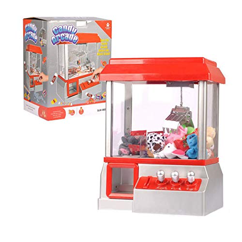 Large Claw Toy Grabber Mini Arcade Machine with Lights & Sounds - Electronic Claw Toy Grabber Machine, Animation, Authentic Arcade Sounds for Exciting Play – with Volume Control Switch