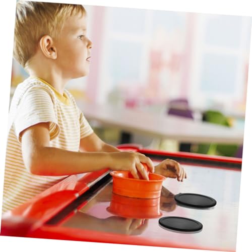 Desktop Ice Hockey Pucks Plastic Black Table Hockey Pucks Small Hockey Accessories Indoor Hockey - color: Black