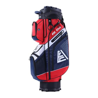 ASK ECHO T-Lock Golf Cart Bag, Quiet 14-Way Full-Length Divider - color: Navy Blue