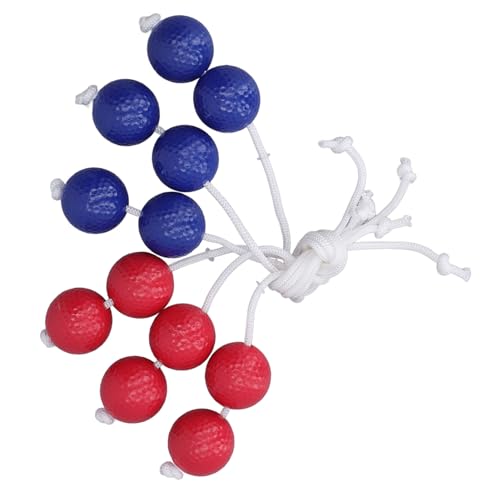 Golf Ladder Toss Balls Set – 3 Red + 3 Blue Bolas for Lawn, Yard, Beach & Backyard Games