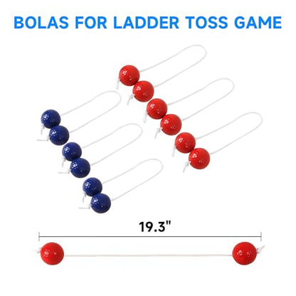 GSE Games & Sports Expert Premium Metal Ladder Ball Toss Game Set with Ladder Bolas & Carrying Case for Outdoor Backyard Lawn - style: Metal Ladder Toss Game Set