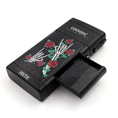 CUESOUL ANTIE Hard Dart Case, Holds 6 Steel/Soft Tip Darts & Extra Tips, Shafts & Flights, Durable Use - color: Black Jazz-Metal