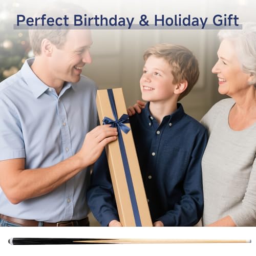 2-Piece Pool Cue Stick – 36″/42″/48″/58″ Wooden Billiard Cues, Standard & Heavy Options, 13mm Tip, Set of 2 or 4 – Beginner & Family Friendly - size: 36" set of 2