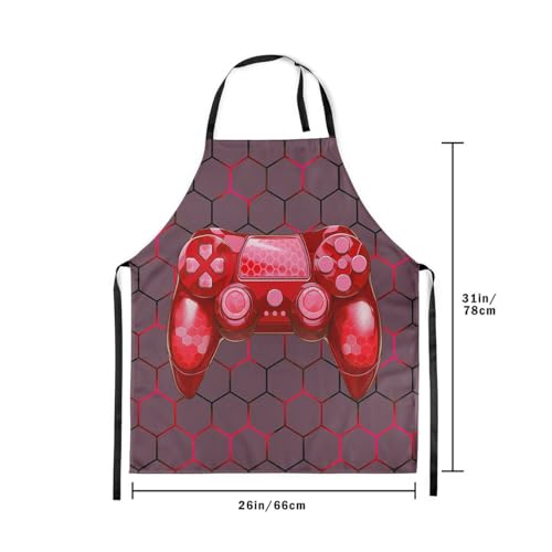 Castle Fairy Basketball Kitchen Apron - color: Gamepad Red
