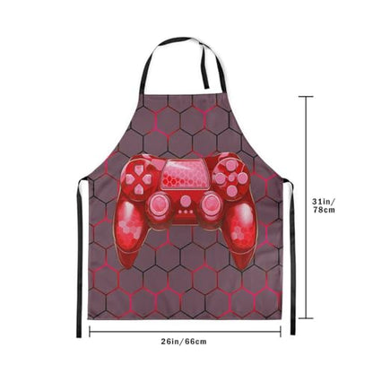 Castle Fairy Basketball Kitchen Apron - color: Gamepad Red