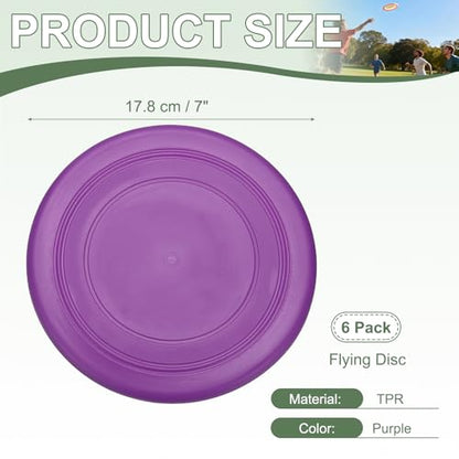 Soft Flying Disc, Sports Flying Discs Outdoor Flying Disc Training Playing-Fitting for(Beach/Backyard/Lawn/Park) - color: Purple