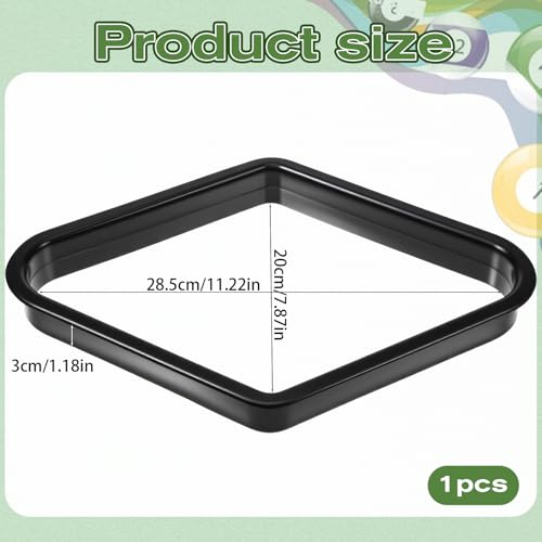 Black Billiards 9 Ball Pool Table Triangle Rack 9-Ball Diamond Pools Ball Racks Plastic Triangle Rack for 2-1/4" Pools Balls Pool Table Accessories