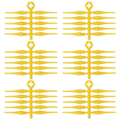 Foilswirl 60 Pcs 2ba Electronic Dart Tips Plastic Dart Tips - Universal Plastic Soft Tip Points - color: Yellow