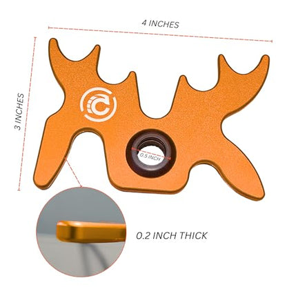 Slip-On Portable Aluminum Moosehead Bridge Cue Rest - color: Orange