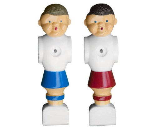 Pair of Traditional Replacement Foosball Players - RED & Blue