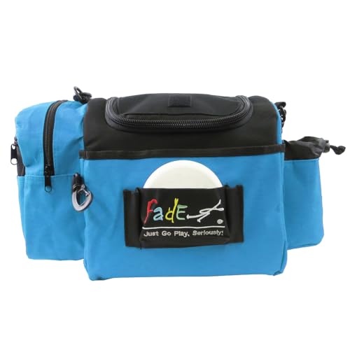 Fade Crunch Disc Golf Bag – Lightweight, Durable, and Insulated Shoulder Bag for All Skill Levels - Practice Bag - Lightweight Bag for night golf - color: Chilled Blue