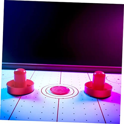Sosoport 2sets Air Hockey Accessories of Paddles Felt Pads Pucks Game Table Replacement Parts for Enhanced Play Any Game Room