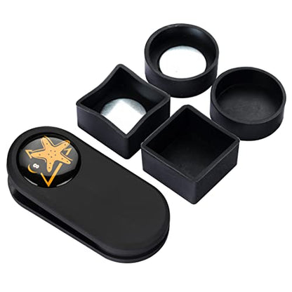 CRICAL Pool Cue Chalk Holder Magnetic Pool Chalk Holder Portable Billiard Holder Round - color: Yellow