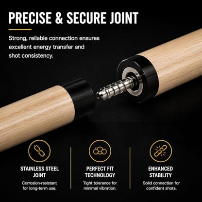 Pool Sticks Billiard Cues 2-Piece 58 Inch Pool Table Sticks 19 oz 13mm Glue-on Tips Hardwood Wooden Pool Cues Stick Set of 2/4 / 6 - style: Pack of 2