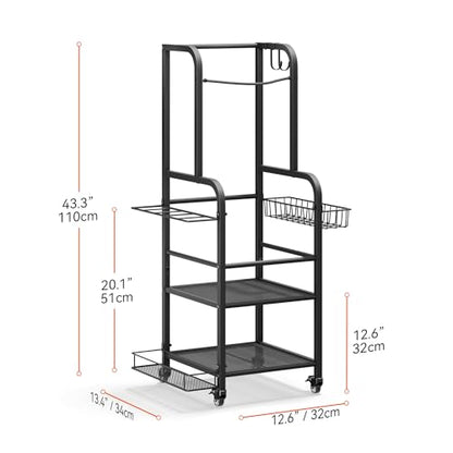 niffgaff Golf Bag Organizer Golfing Storage Stand for Garage Golf Bags Golfing Rack with Wheels Black