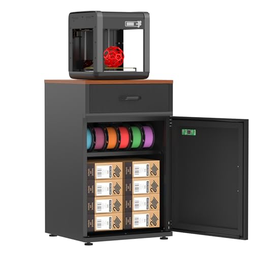 180L 3D Printer Filament Storage Cabinet with Dehumidifier(60W drying power, <8W avg. consumption| Industrial Sealed Dehumidifying Stand Cabinet Holds 40 Rolls -Compatible with PLA/ABS/TPU/PETG - color: Black