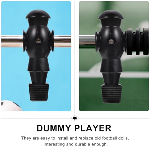 Homoyoyo 4pcs Foosball Men Replacement, Football Players Parts Foosball Man Table Player Football Machine Accessories - color: Black