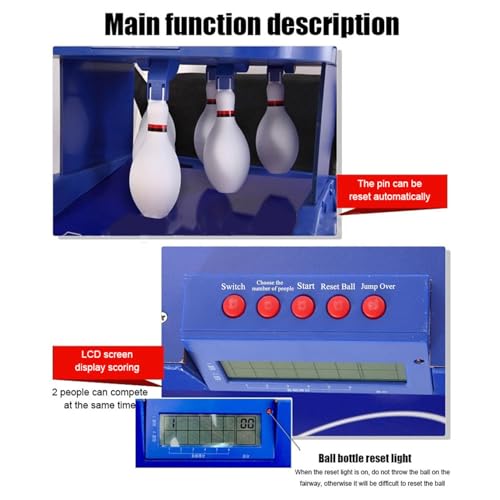 Family Bowling Game, Electronic Bowling Alley Game, Indoor Bowling Ball Sports Game Console, with LED Scoreboard, for Children and Adults Interactive Game 3.5m - size: 3.5m