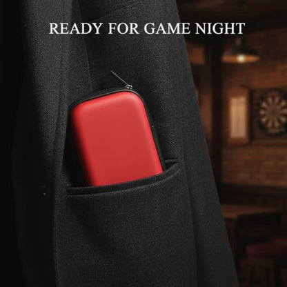 Hard Shell Dart Case for 3 Darts, EVA Carrying Wallet with Fabric Interior, Compact Travel Storage for League Night and Pub Games (1 PC)