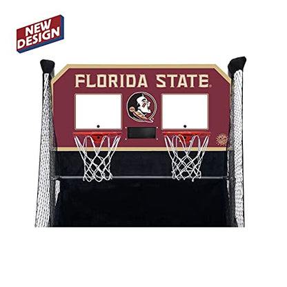 Pop-A-Shot - Home Dual Shot with NCAA Graphics l Sensor Scoring l 16 Game Modes l 7 Balls l Foldable Storage l for All NCAA Fans - style: Florida State Seminoles