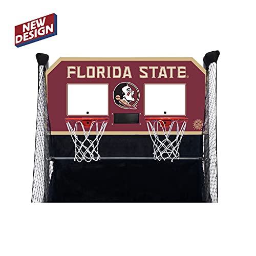 Pop-A-Shot - Home Dual Shot with NCAA Graphics l Sensor Scoring l 16 Game Modes l 7 Balls l Foldable Storage l for All NCAA Fans - style: Florida State Seminoles