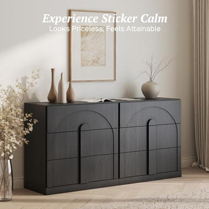 BELLEZE Set of 2 Bookcase with 3 Drawers, Modern Book Shelf with Wide Wooden Handle, 63" Wood Bookshelves for Living Room Office Entryway (Ebony) - color: Bijou Ebony C, size: 2