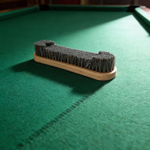 Professional Pool Table Brush 12-Inch | Soft Horsehair Bristles for Gentle & Efficient Cleaning - Reaches Tight Corners & Felt Surface, Essential Billiard Table Maintenance Tool
