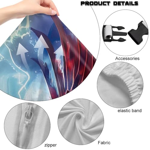 American Flag Eagle Chair Slipcovers with Arms 4 Piece Universal Stretchable Gaming Chair Covers Slipcovers Anti Scratch Furniture Protector of Computer Video Game Office Armchai (No Chairs) - color: American Flag Eagle