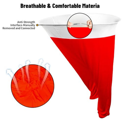 7 Pcs Granny Pants Yard Game Set – Large & Small Pants with 4 Bouncy Balls and 1 Air Pump,Fun Parent-Child Outdoor Game for Family Reunion, Group Parties & Backyard Activities - color: Red White B