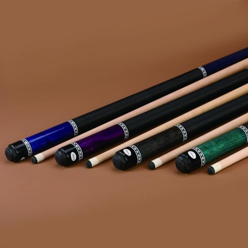 Canadian Maple Pool Cue Stick Set, 58 inch 18oz 19oz 20oz 21oz Billiard House Bar Pool Stick, 12.5mm Tip Billiard Cue for Beginner, Commercial and Home Entertainment - color: 12.5mm Purple