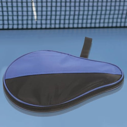POPETPOP Table Tennis Paddle Bag with Sturdy Gourd Shape, Blue Portable Storage Case for Paddle and Balls, Reusable Organizing Bag for Casual Activities and Outdoor Use