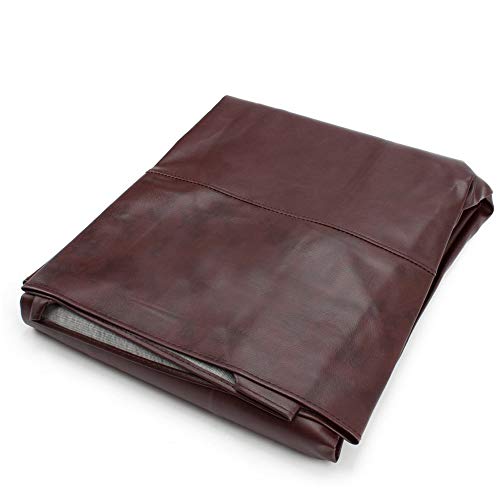 Hathaway 7 Foot Pool Table Cover Fitted – Brown Leatherette Billiard Table Cover with Cotton Lining and Reinforced Seams – Dust and Spill Protection for Game Room Tables