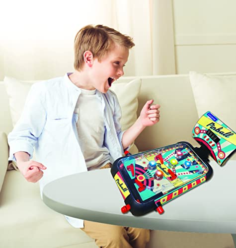 LEXiBOOK Table Electronic Pinball, Action and Reflex Game for Children and Family, LCD Screen, Light and Sound Effects, JG610 - style: Retro