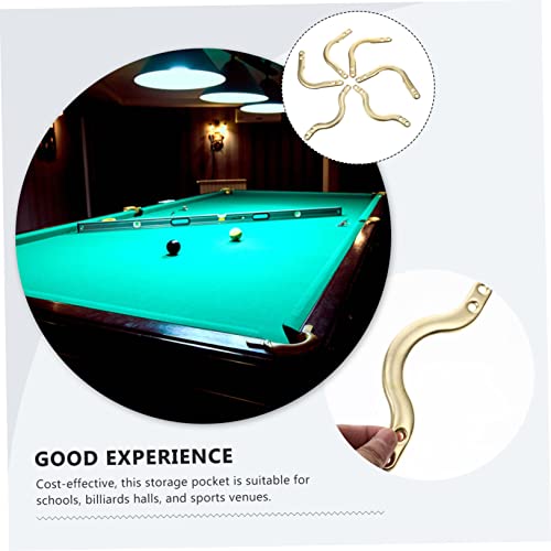 VICASKY Billiard Net Corner Supports Set of 6 Iron Material Sturdy Billiards Equipment for Pool Table Drop Ball Nets Essential Accessories for Game Room