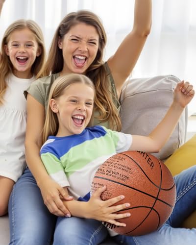 KAAYEE Engraved Basketball for Grandson, Engraved Basketball for Son from Mom Dad, Personalized 29.5" Basketballs Gifts, Custom Christmas Birthday Graduation Back to School Gift for Son from Mom Dad - color: Mom to Daughter
