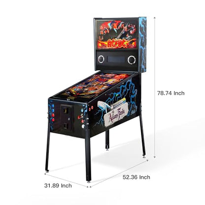 Arcade Pro Pinball Machine, 1000 in 1 Games, 43" 4K Ultra HD, American Style Vintage Cabinet, Digital Leaderboard, Haptic Feedback, for Home Game Room