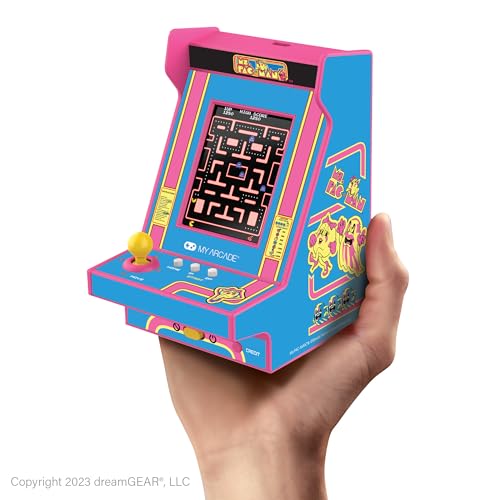 My Arcade Ms. Pac-Man Nano Player - 4.8" Mini Arcade, 2.4" Screen, Arcade Classics, Retro Consoles - style: Ms Pac Man