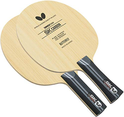 Butterfly SK Carbon Table Tennis Blade - TAMCA 5000 Carbon Fiber Blade - Professional Butterfly Table Tennis Blade - Available in FL and ST Shakehand Handle Styles - Made in Japan - style: Straight