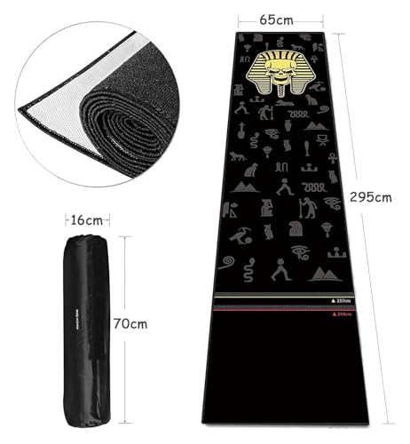 Dart Mat，Non-Slip Dart Carpet， Dart Mat with Throw Lines Rubber Dart Carpet Non-Slip Dart Floor Mat Thickness Flooring Protector