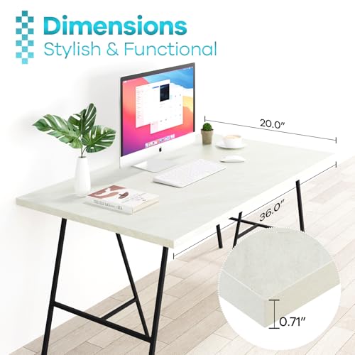 Kaboon Universal Tabletop 36"x20", Solid One-Piece Melamine Table Top,Floating Desk RV Table DIY, Home and Office Countertop, Sea Salt - color: Sea Salt, size: 36x20