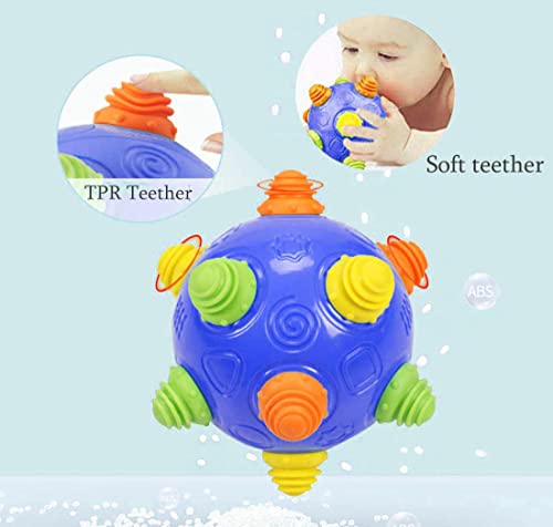 Toddler's Music Dancing Shake Ball - Move, Crawl, Bounce, Sensory Learning for Kids and Babies, Fun Gift for Both Boys and Girls - color: Navy Blue