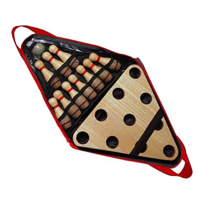 Shuffleboard Bowling Pin Set with 10 Pins and Ball for Family Birthday Gifts