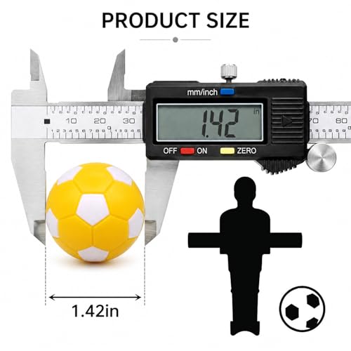 OuMuaMua Foosball Table Balls 1.42 Inch Soccer Balls for Tabletop Game Foosball Table World Cup Accessory Replacements