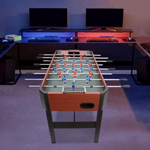 47 Inch Foosball Table, Portable Soccer Game Table Indoor Foosball Game for Kids and Adults