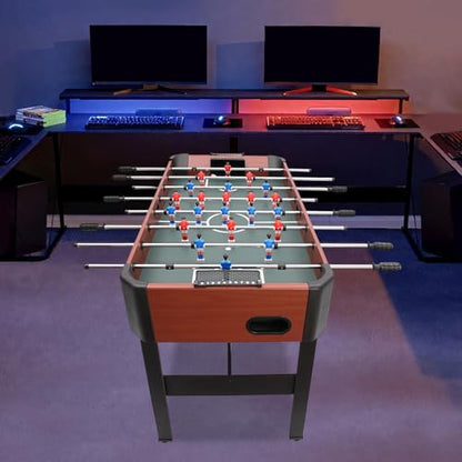 47 Inch Foosball Table, Portable Soccer Game Table Indoor Foosball Game for Kids and Adults