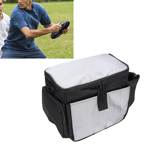 Disc Golf Bag, Starter Bag, Disc Carrier with Detachable Adjustable Shoulder Strap & Multiple Pockets, Ideal for Discs, Accessories & Essentials