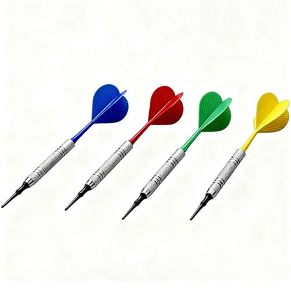 Soft Tip Darts Set 12 Pack 14 Grams Integrated Darts Soft Tip Set with 100PCS Soft Dart Tips Darts Kit for Home Party Office Beginners